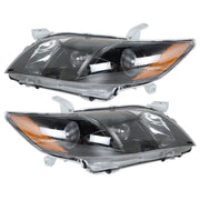 DURAFORCE Right+Left Headlight For 2007-2009 Toyota Camry Projector Assembly Black