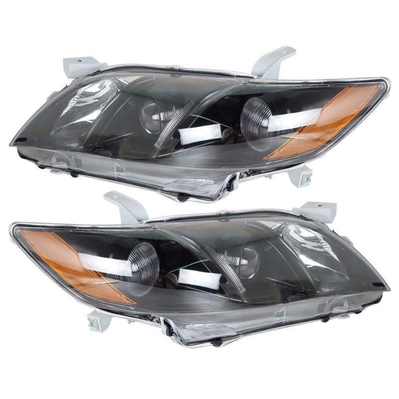 DURAFORCE Right+Left Headlight For 2007-2009 Toyota Camry Projector Assembly Black