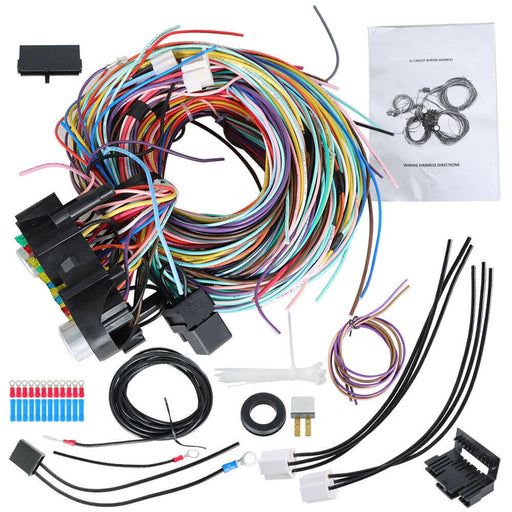 DURAFORCE Universal 21 Circuit Wiring Harness For Chevrolet Ford Jeep Hotrods