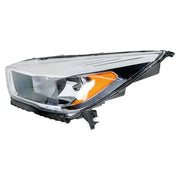 DURAFORCE Left+Right Side Headlights DRL For 2017-2019 Ford Escape Halogen Chrome