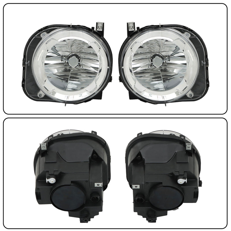 DURAFORCE Right+Left Headlights For 2015-2018 Jeep Renegade Projector Halogen Type