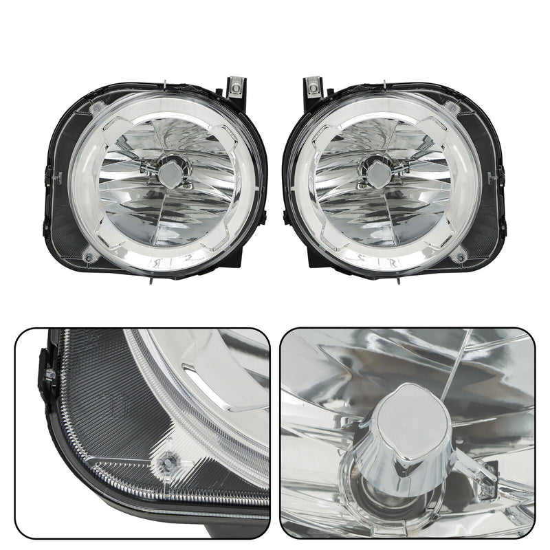 DURAFORCE Right+Left Headlights For 2015-2018 Jeep Renegade Projector Halogen Type