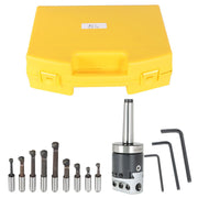 DURAFORCE 2" Boring Head (7/8-20) With MT2 Shank and 9Pcs 1/2" Shank Boring Bar Set