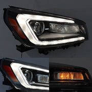 DURAFORCE Right+Left Side Headlight For 2013-2016 GMC Acadia Halogen+LED Headlamp