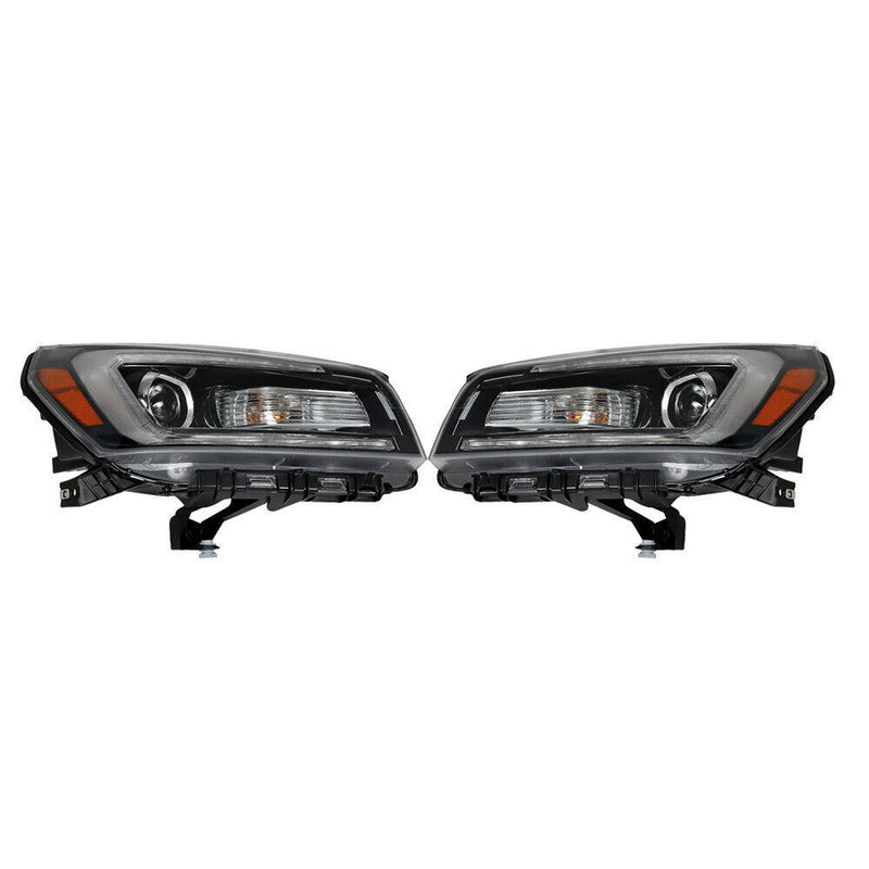 DURAFORCE Right+Left Side Headlight For 2013-2016 GMC Acadia Halogen+LED Headlamp