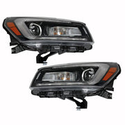 DURAFORCE Right+Left Side Headlight For 2013-2016 GMC Acadia Halogen+LED Headlamp