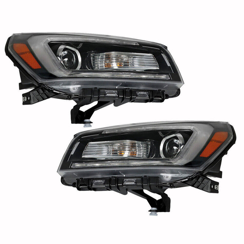 DURAFORCE Right+Left Side Headlight For 2013-2016 GMC Acadia Halogen+LED Headlamp