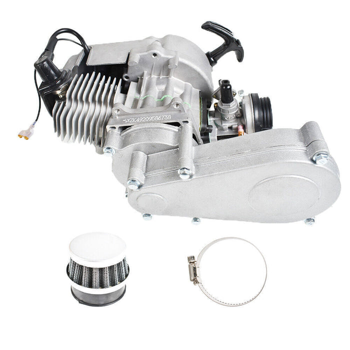 DURAFORCE 2-Stroke 49CC Complete Engine Motor With Gear Box For ATV Dirt Bike Scooter