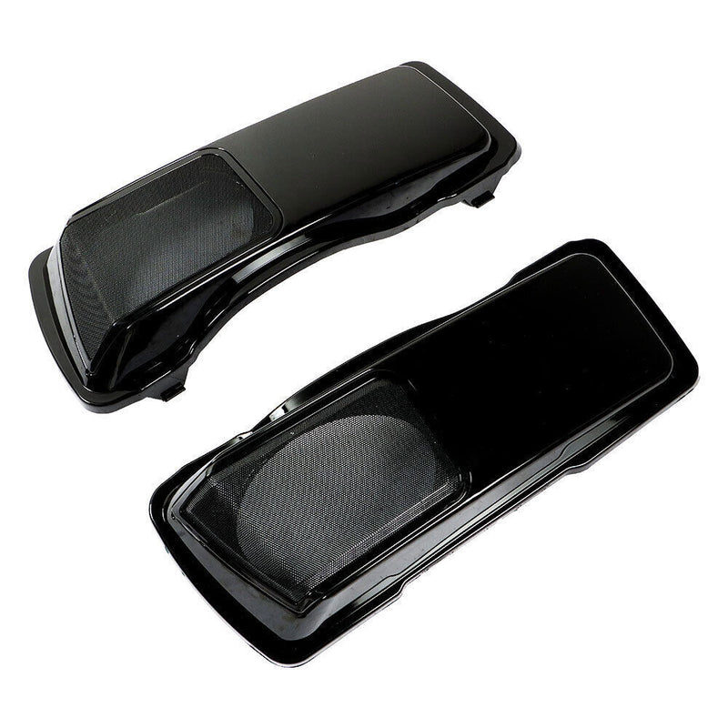 DURAFORCE For 1994-2013 Touring Saddlebags Pair 6×9" Speaker Lids Vivid Black CVO Style