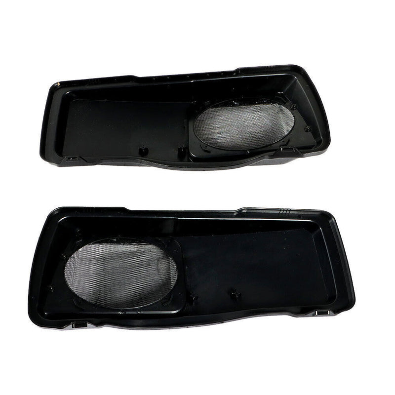 DURAFORCE For 1994-2013 Touring Saddlebags Pair 6×9" Speaker Lids Vivid Black CVO Style