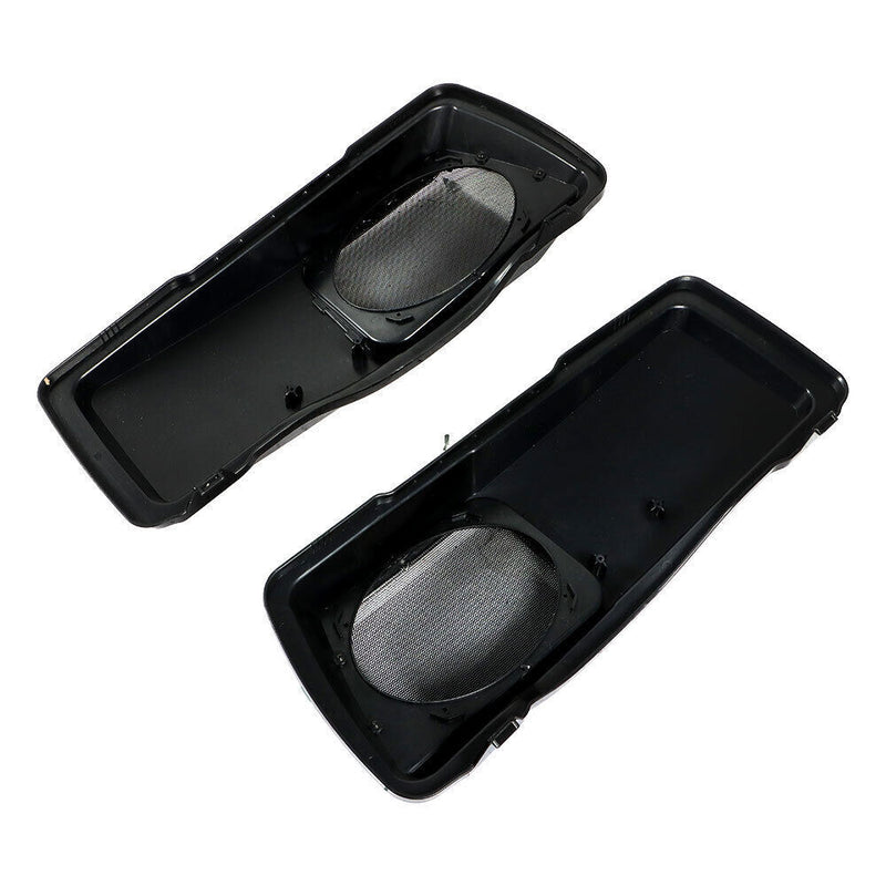 DURAFORCE For 1994-2013 Touring Saddlebags Pair 6×9" Speaker Lids Vivid Black CVO Style