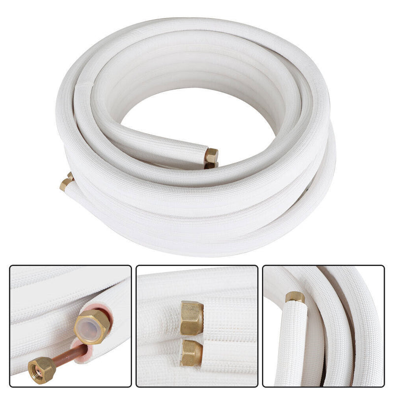 DURAFORCE 50 Feet 3/8"-5/8" Dia. White Install Kit For Mini Split Heat Pump Systems