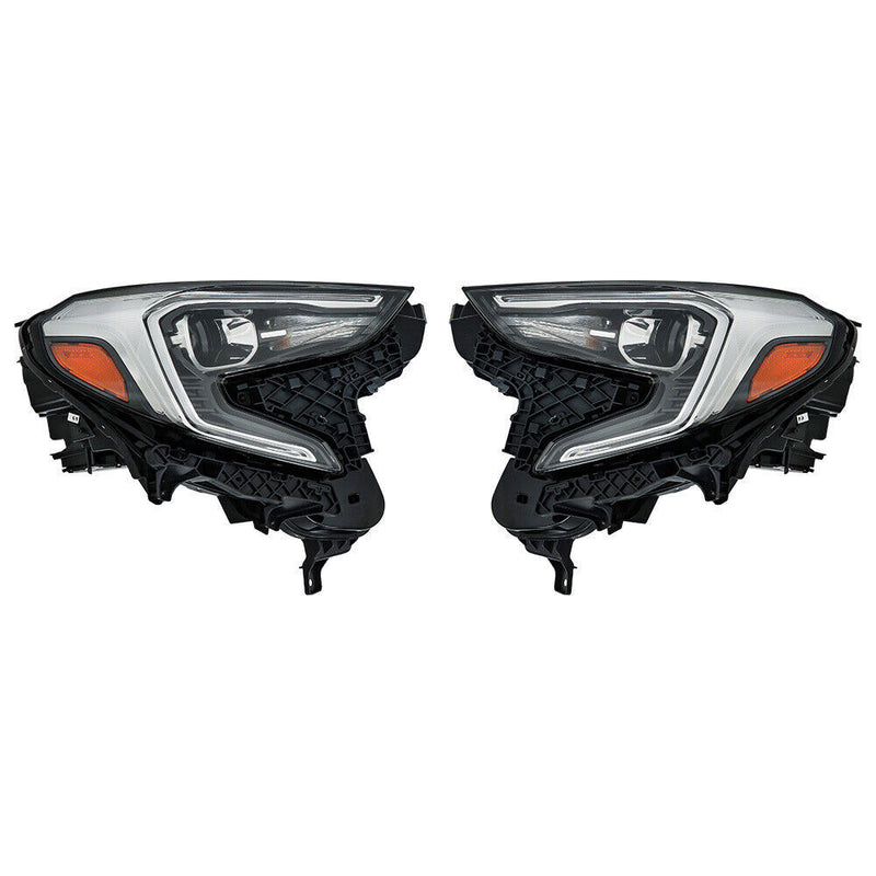 DURAFORCE Passenger&Driver HID Headlight Assembly For 2018-2021 GMC Terrain Clear