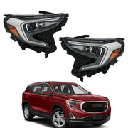 DURAFORCE Passenger&Driver HID Headlight Assembly For 2018-2021 GMC Terrain Clear