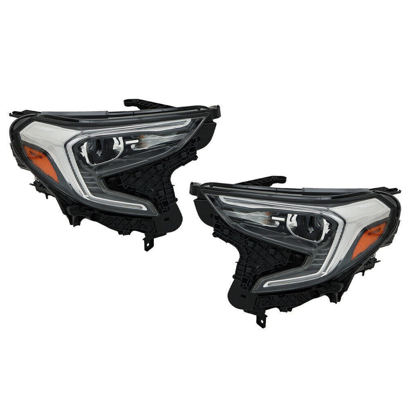 DURAFORCE Passenger&Driver HID Headlight Assembly For 2018-2021 GMC Terrain Clear