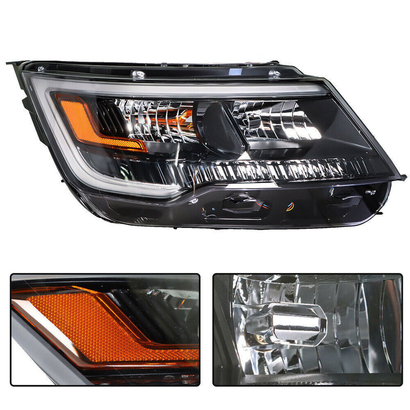DURAFORCE Right Headlight For 16-18 Ford Explorer Sport Halogen W/LED DRL Halogen