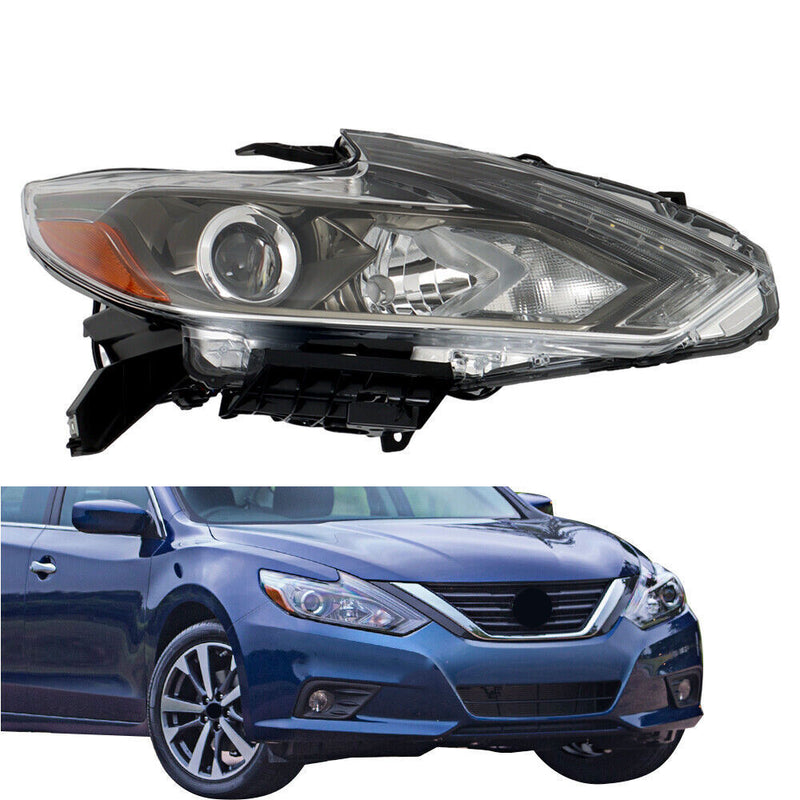 DURAFORCE Right Headlight For 2016 2017 2018 Nissan Altima LED Type Chrome Housing