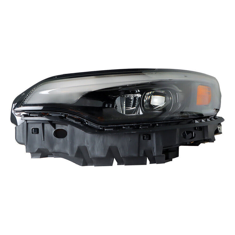 DURAFORCE Left Headlight For 2019-2022 Jeep Cherokee Black Housing LED W/Ballast