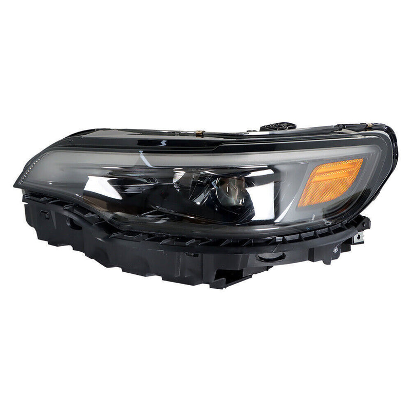 DURAFORCE Left Headlight For 2019-2022 Jeep Cherokee Black Housing LED W/Ballast