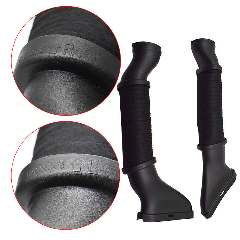 DURAFORCE Left &Right Air Intake Hoses For 2012-18 Mercedes W166 GL450 GL550 Black