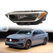 DURAFORCE Left Headlight For 2019-2023 Volkswagen Jetta Projector LED w/DRL Clear