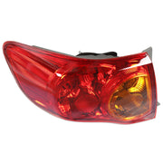 DURAFORCE Outer Tail Light For 2009-10 Toyota Corolla Left Driver LH Black Housing