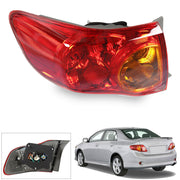 DURAFORCE Outer Tail Light For 2009-10 Toyota Corolla Left Driver LH Black Housing