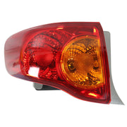DURAFORCE Outer Tail Light For 2009-10 Toyota Corolla Left Driver LH Black Housing