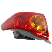 DURAFORCE Outer Tail Light For 2009-10 Toyota Corolla Left Driver LH Black Housing