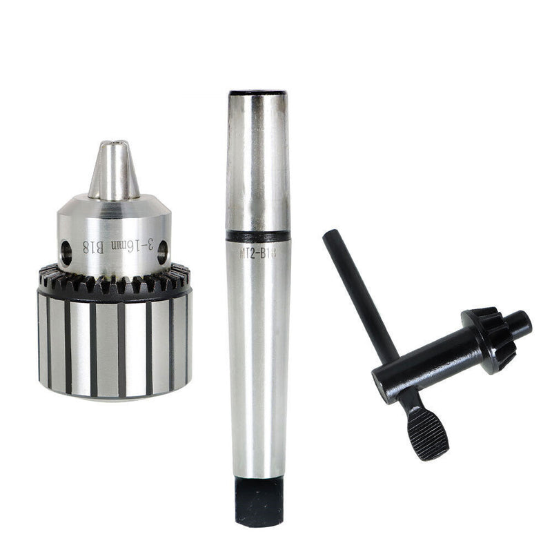 DURAFORCE 5/8" Capacity Heavy Drill Chuck With K32 Chuck Key & MT2 Shank 2 Morse Taper"