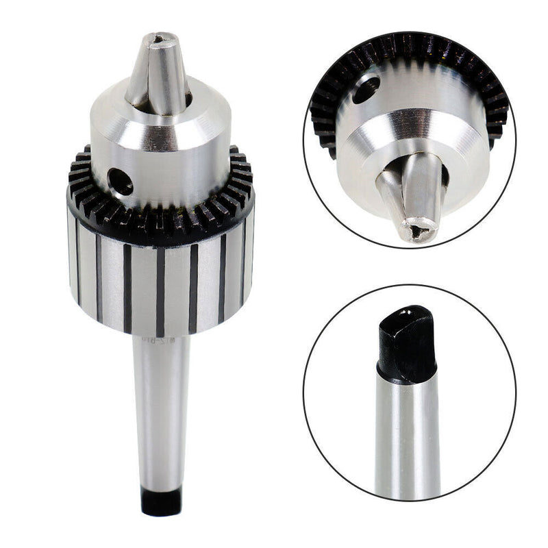 DURAFORCE 5/8" Capacity Heavy Drill Chuck With K32 Chuck Key & MT2 Shank 2 Morse Taper"