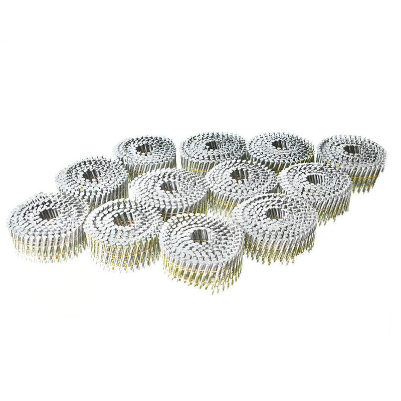 DURAFORCE 3600 Pack 2" x 0.092" Siding Nails 15 Degree Collated Wire Coil Full Round Head