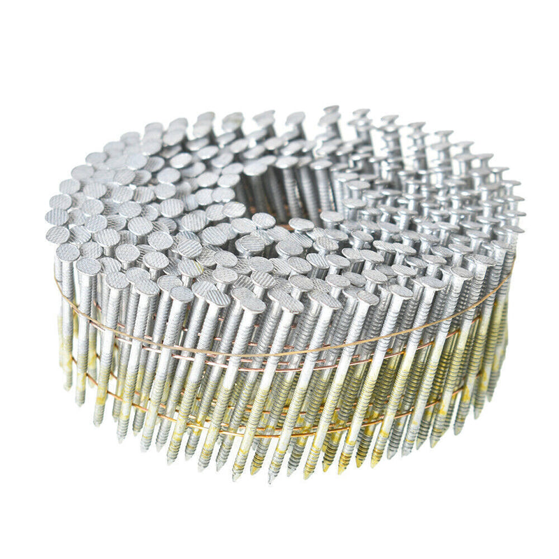 DURAFORCE 3600 Pack 2" x 0.092" Siding Nails 15 Degree Collated Wire Coil Full Round Head