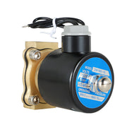 DURAFORCE 1/2 In NPT 12V DC Brass Electric Solenoid Valve Water Air Gas Viton NC