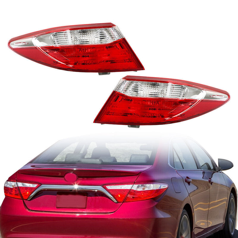 DURAFORCE A Pair Outer Tail Lights Left+Right Side For 2015 2016 2017 Toyota Camry Halogen