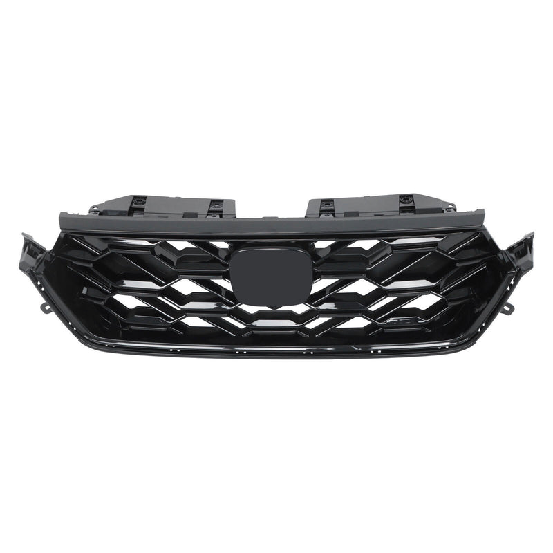 DURAFORCE Front Upper Grille For 23-2024 Honda CRV CR-V Sport Hybrid Glossy Black