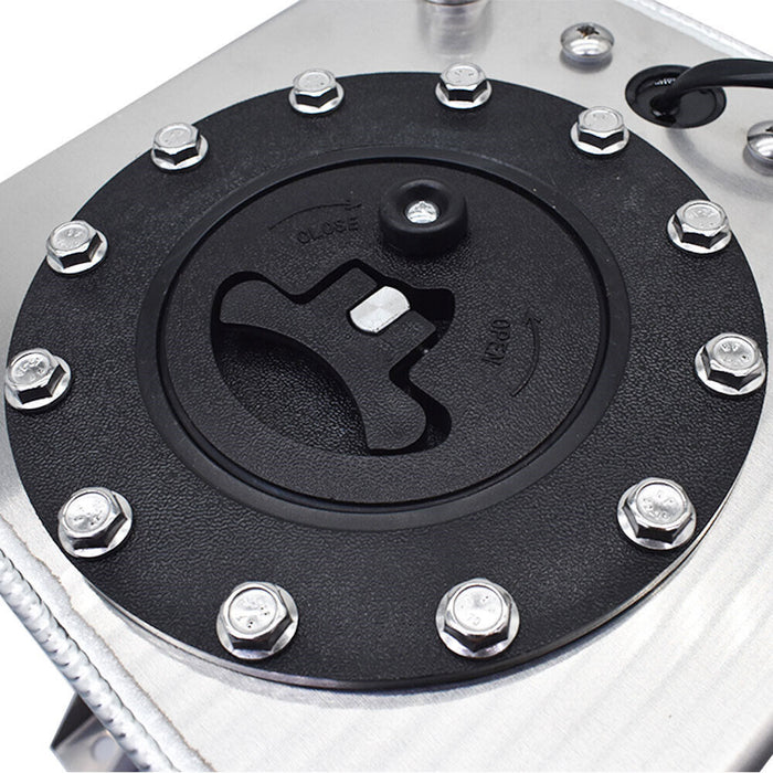 DURAFORCE 2.5 Gallon / 10L Fuel Cell Tank Aluminum Racing Drift W/ Level Sender