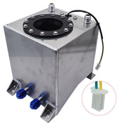 DURAFORCE 2.5 Gallon / 10L Fuel Cell Tank Aluminum Racing Drift W/ Level Sender