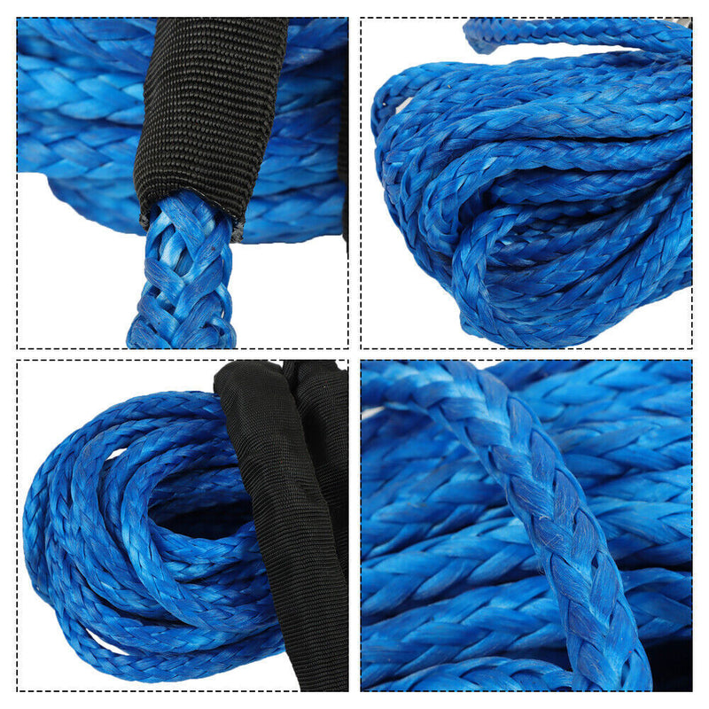 DURAFORCE 5/16"x50' 12000LBS Synthetic Winch Rope Line Recovery Cable For UTV ATV w/Sheath