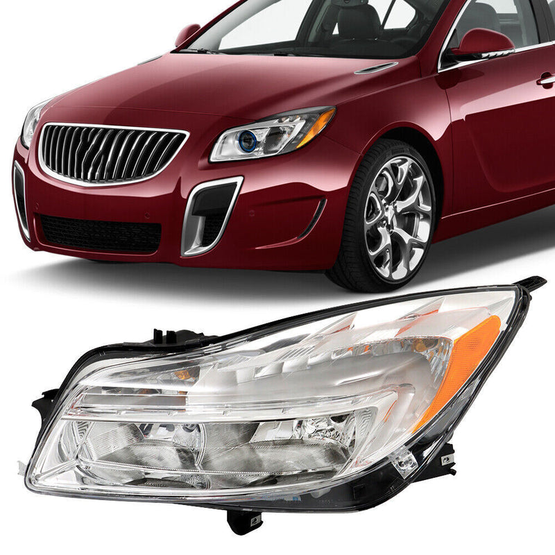 DURAFORCE Left Headlight For 2011-2013 Buick Regal Halogen Headlamp Driver Side LH