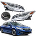 DURAFORCE Right+Left Full LED Headlights Chrome For 2016-2017 Honda Accord Sedan