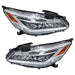 DURAFORCE Right+Left Full LED Headlights Chrome For 2016-2017 Honda Accord Sedan