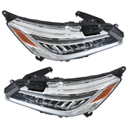 DURAFORCE Right+Left Full LED Headlights Chrome For 2016-2017 Honda Accord Sedan