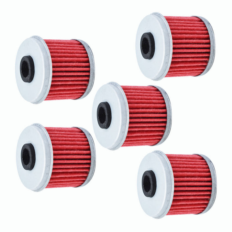 DURAFORCE Oil Filter x 5 For Honda TRX450R TRX 450R TRX450ER 2004 2005 2006 2007 2008 2009