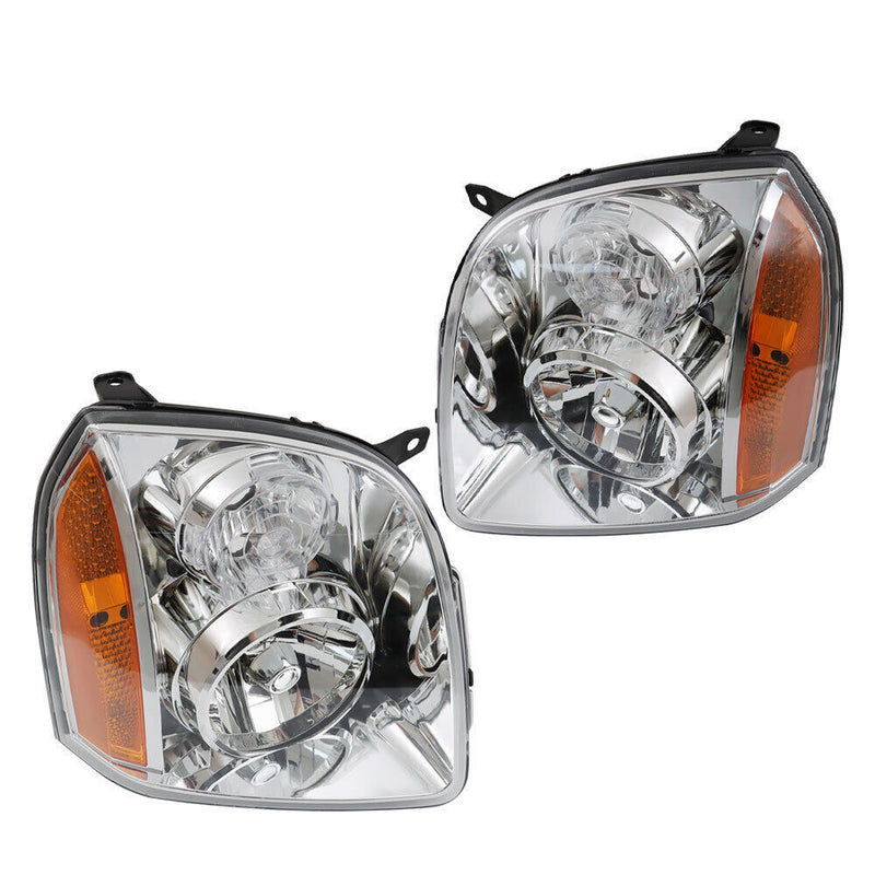 DURAFORCE Left+Right Headlights For 2007-2014 GMC Yukon Denali XL1500 2500 Halogen