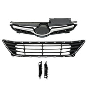DURAFORCE Upper Lower Grille W/Bumper Brackets Set For Hyundai Elantra 2014-2016