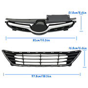 DURAFORCE Upper Lower Grille W/Bumper Brackets Set For Hyundai Elantra 2014-2016