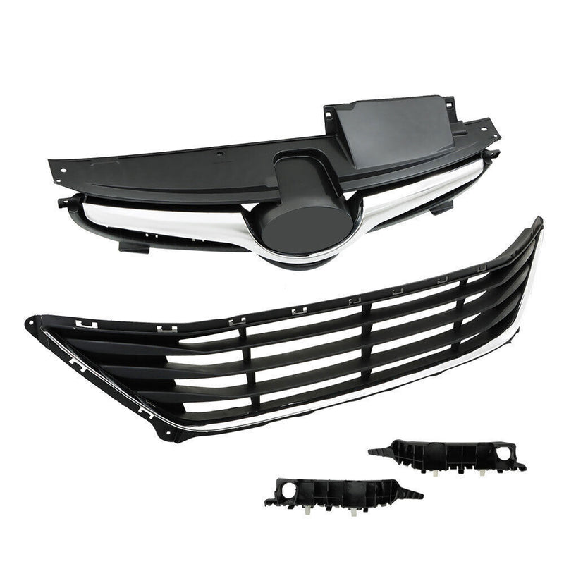 DURAFORCE Upper Lower Grille W/Bumper Brackets Set For Hyundai Elantra 2014-2016