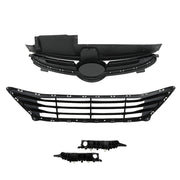 DURAFORCE Upper Lower Grille W/Bumper Brackets Set For Hyundai Elantra 2014-2016
