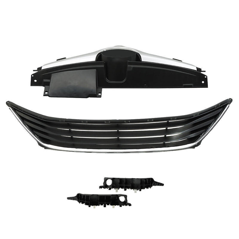 DURAFORCE Upper Lower Grille W/Bumper Brackets Set For Hyundai Elantra 2014-2016